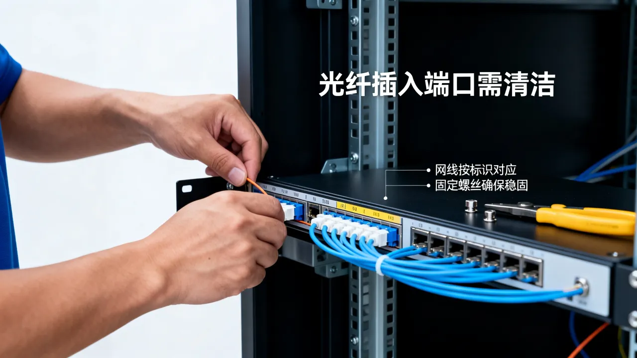 宽带运营商服务器线盒怎么接？光纤宽带安装师傅接服务器线盒要注意什么