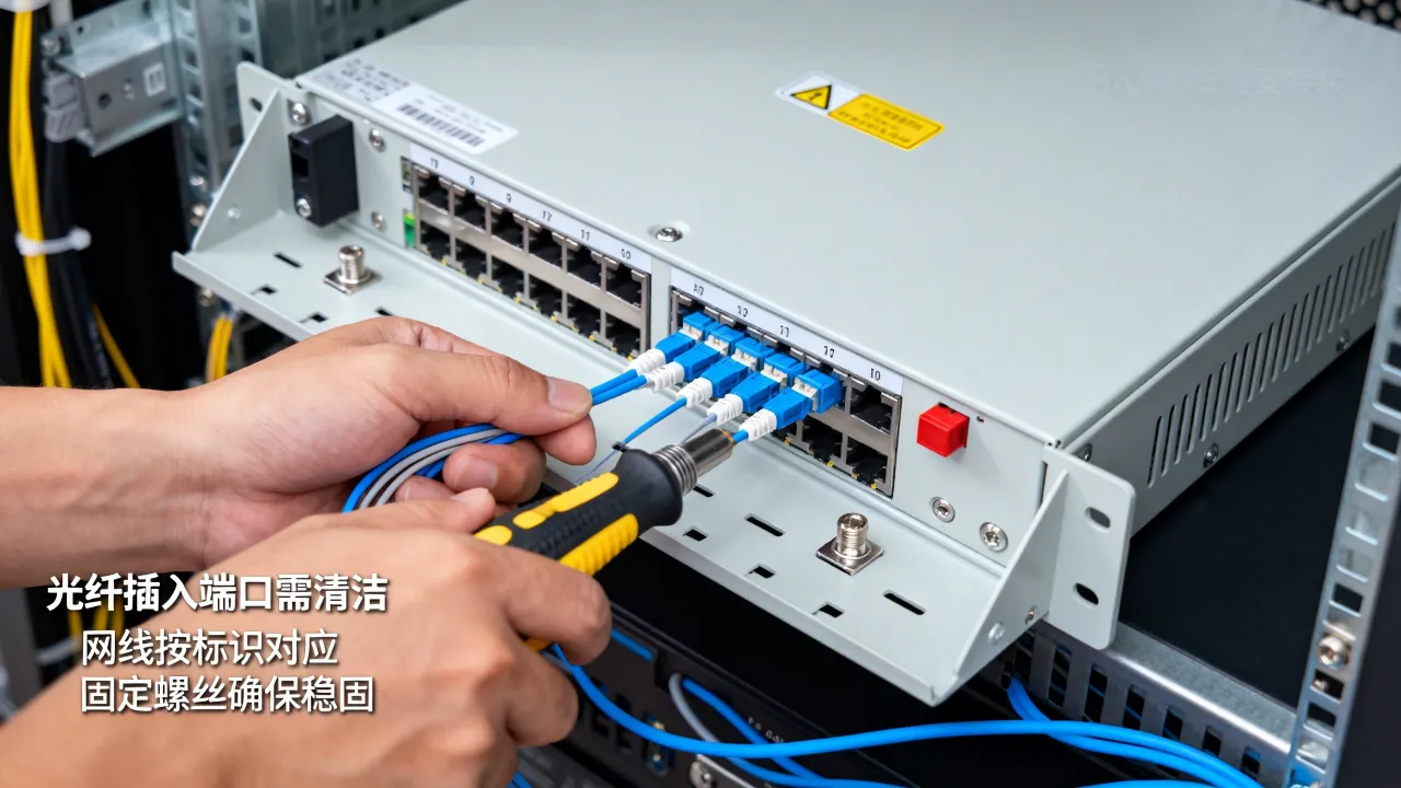 宽带运营商服务器线盒怎么接？光纤宽带安装师傅接服务器线盒要注意什么