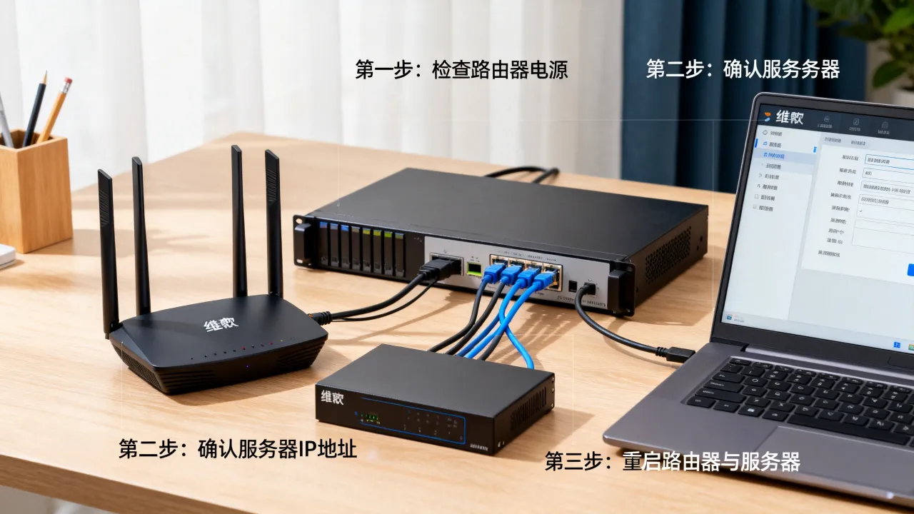 维盟路由器连接服务器怎么设置？，连接不上怎么办？
