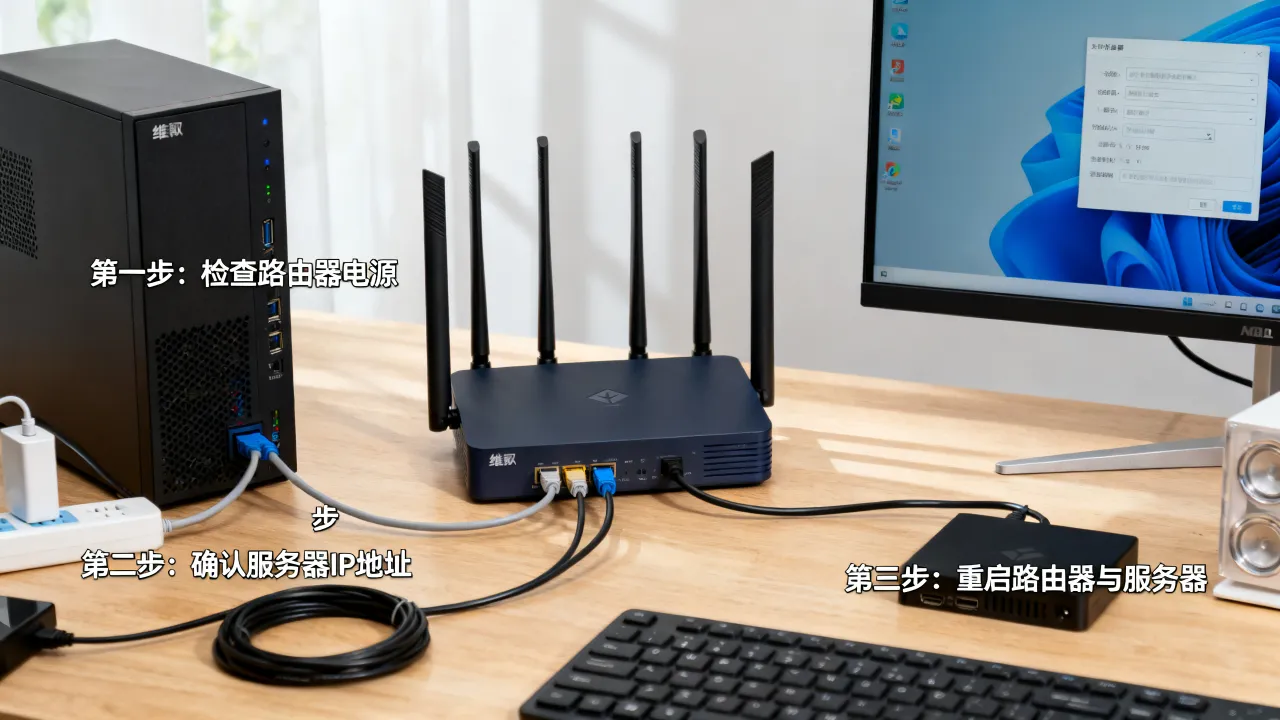 维盟路由器连接服务器怎么设置？，连接不上怎么办？