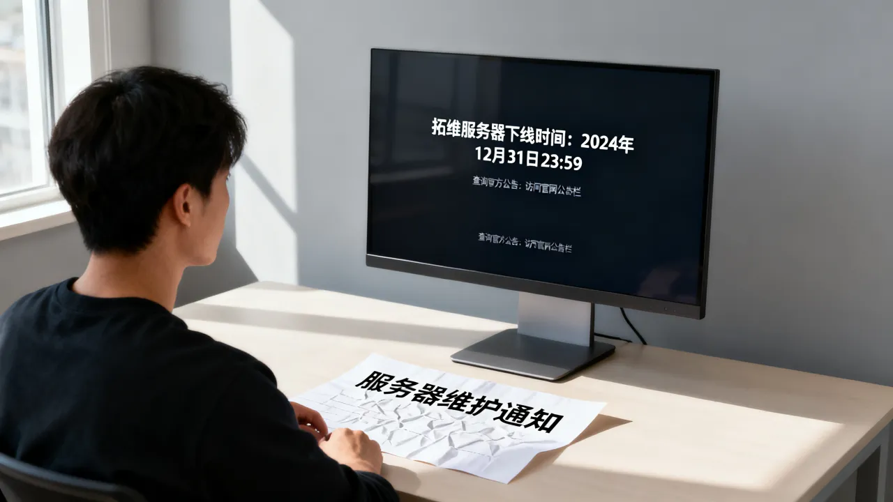 拓维服务器下线时间是什么时候？如何查询官方公告？