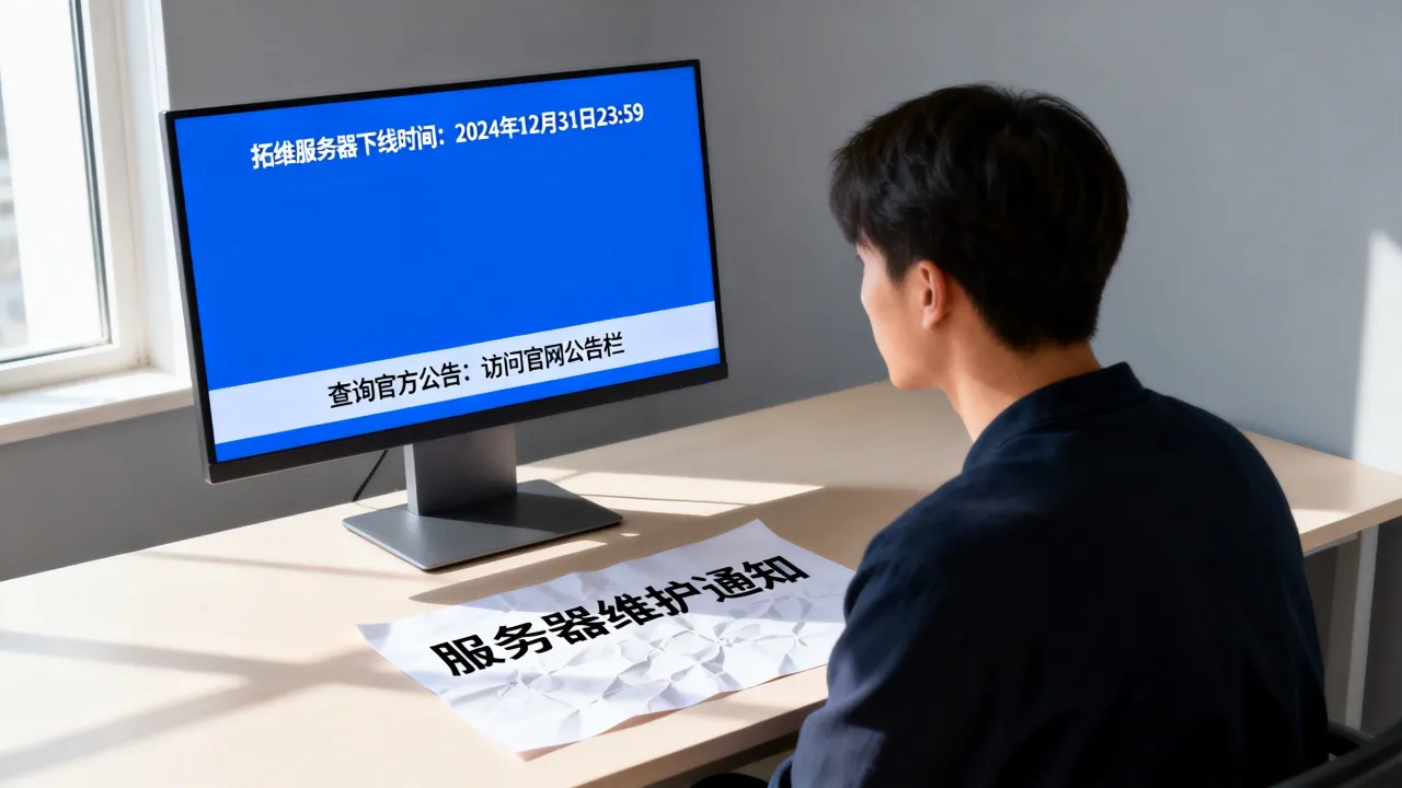 拓维服务器下线时间是什么时候？如何查询官方公告？