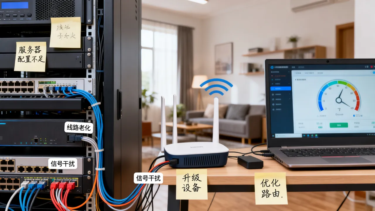 服务器到房间网速慢是什么原因，服务器到房间网速慢怎么解决