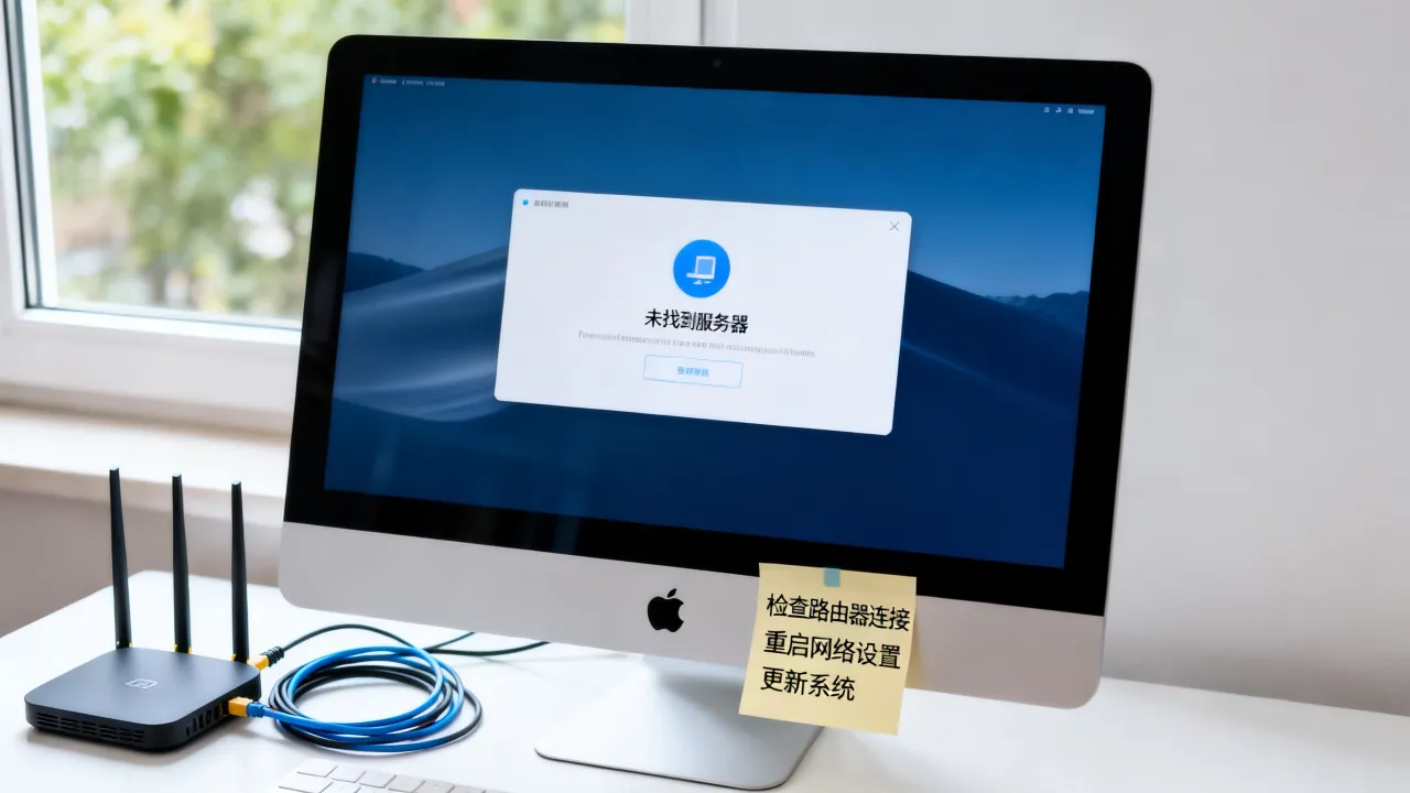 mac连接宽带显示没找到服务器，该如何解决？