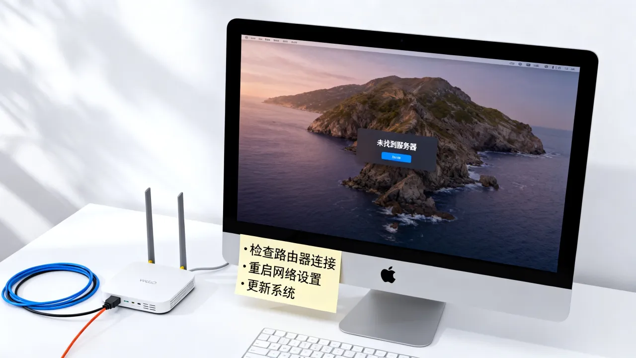 mac连接宽带显示没找到服务器，该如何解决？