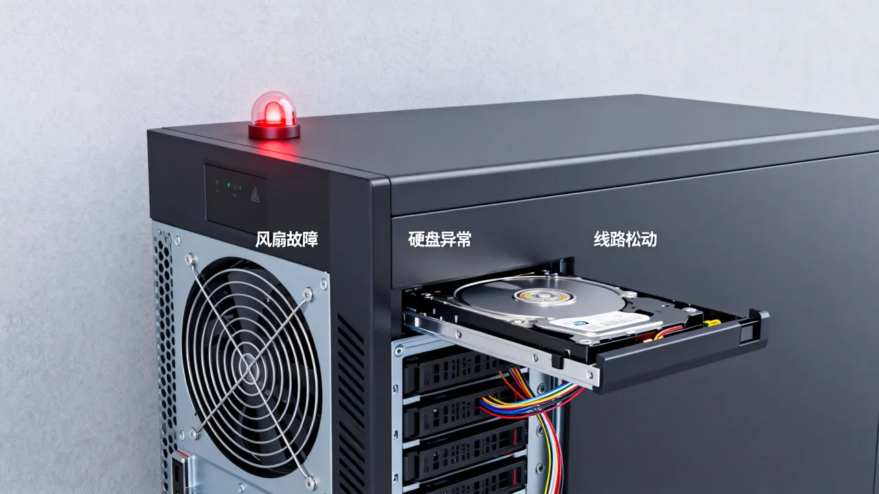 为什么服务器乱响警报，服务器报警一直响是什么原因？