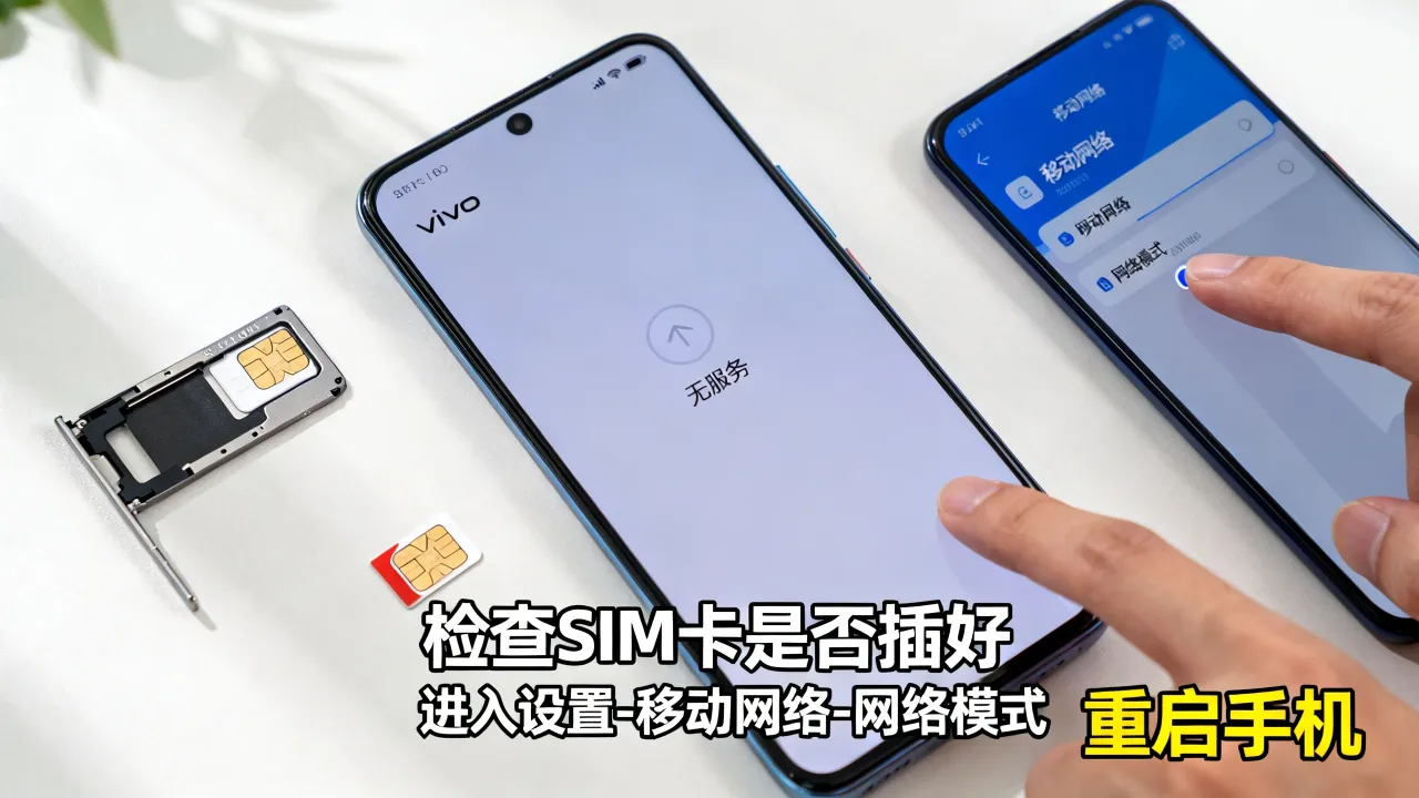 vivo移动号为什么无服务器，vivo手机无服务怎么解决