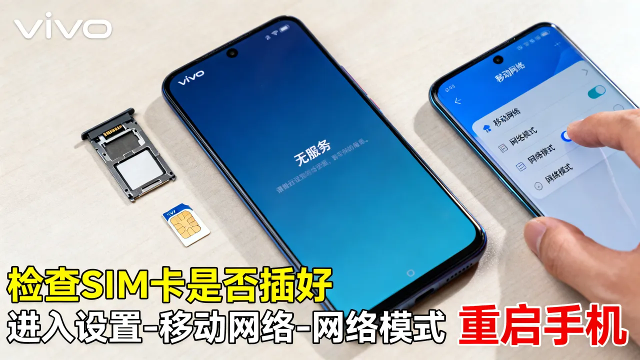 vivo移动号为什么无服务器，vivo手机无服务怎么解决
