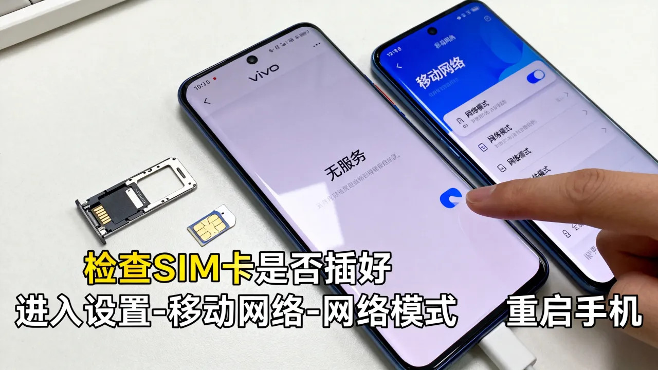 vivo移动号为什么无服务器，vivo手机无服务怎么解决