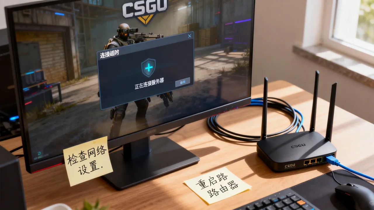 为什么csgo一直连接服务器，连接超时卡顿怎么解决？