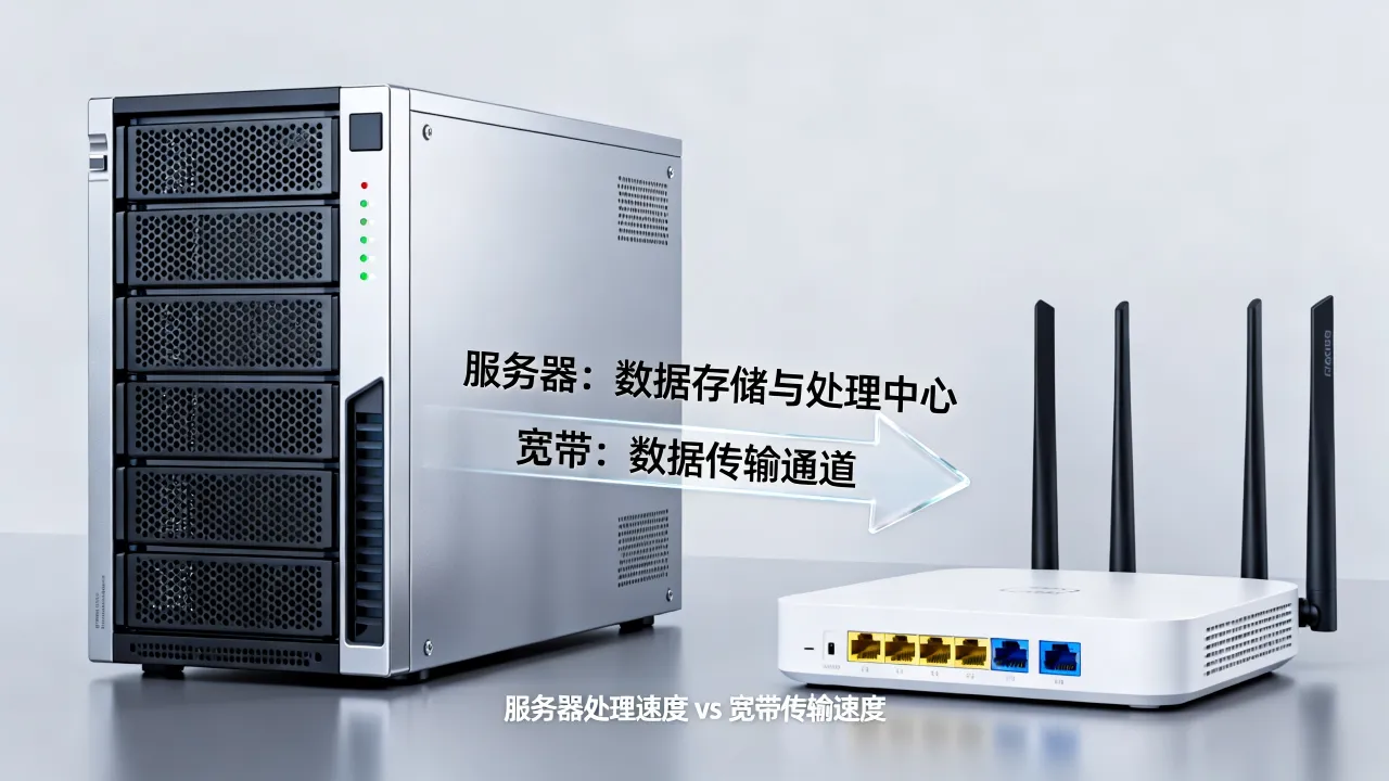 服务器和宽带的区别是什么，服务器跟宽带有什么区别哪个更快？