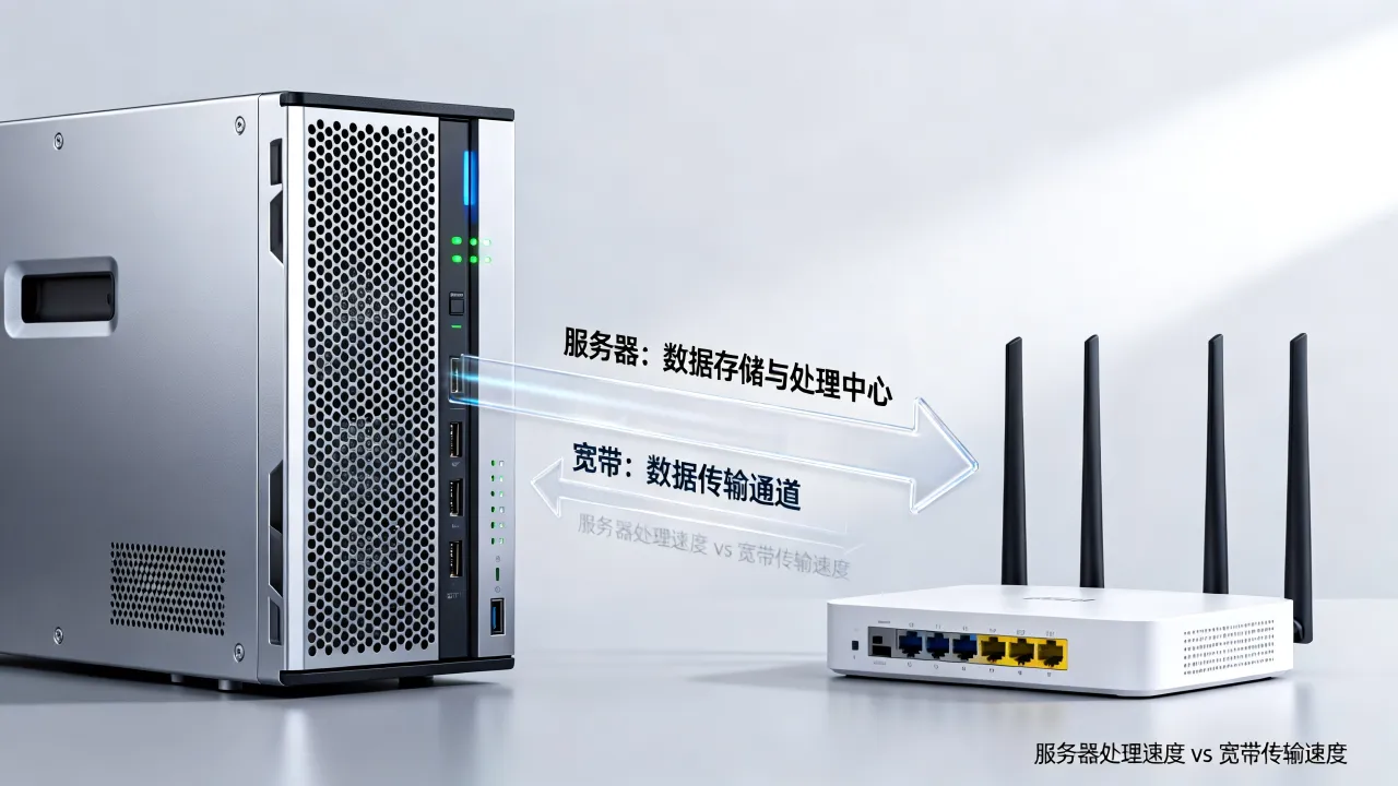 服务器和宽带的区别是什么，服务器跟宽带有什么区别哪个更快？