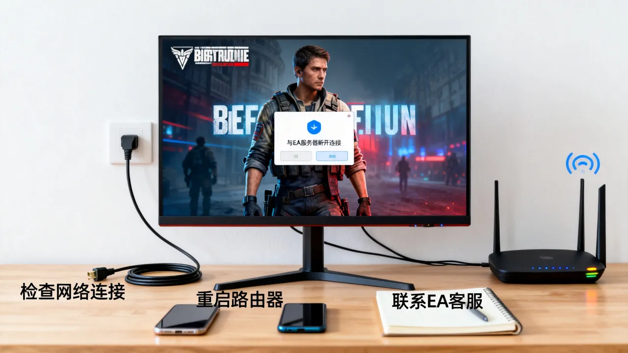 为什么战地五与ea服务器断开连接，怎么解决？