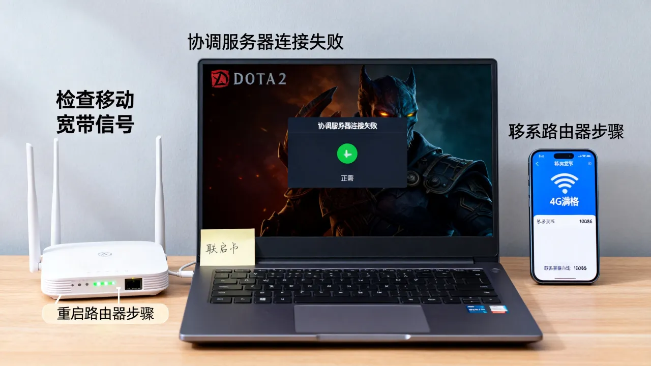 移动宽带玩DOTA2连不上协调服务器怎么办，协调服务器咋解决
