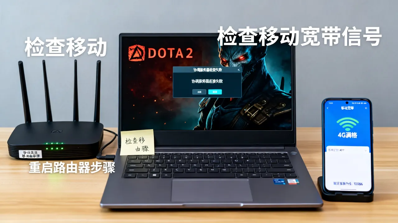 移动宽带玩DOTA2连不上协调服务器怎么办，协调服务器咋解决