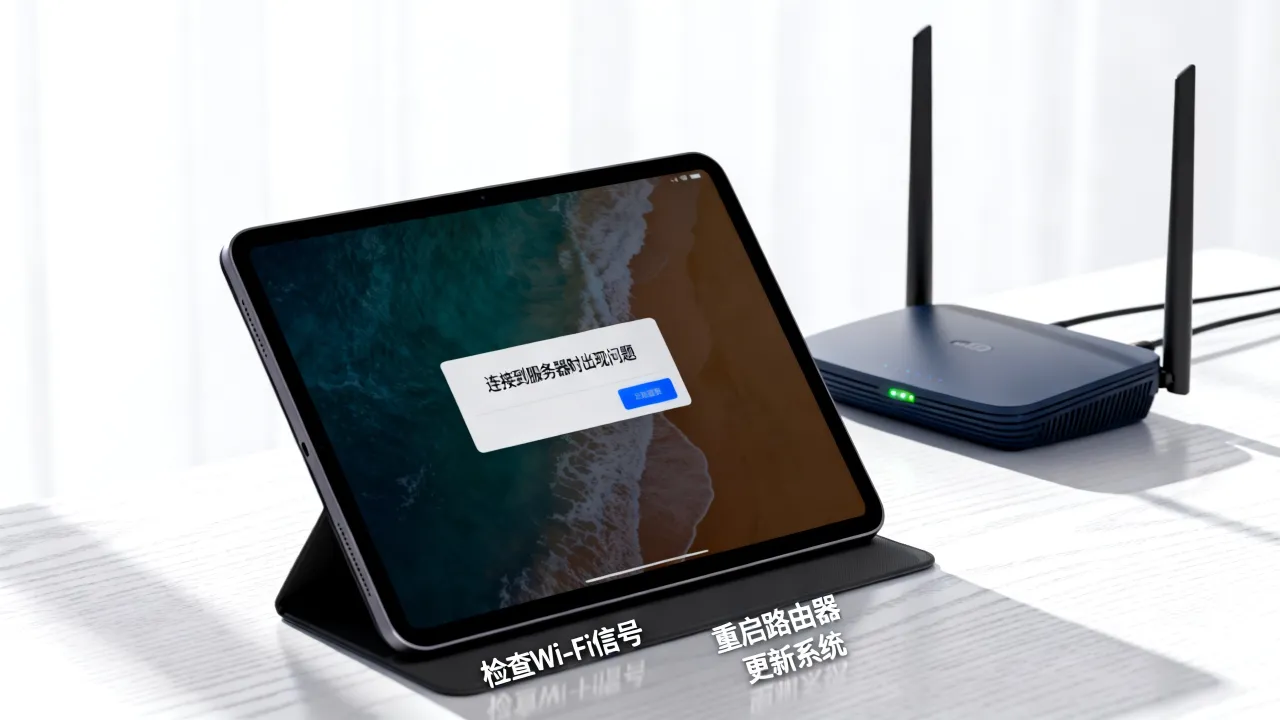 为什么ipad显示连接到服务器时出现问题，ipad为何连不上