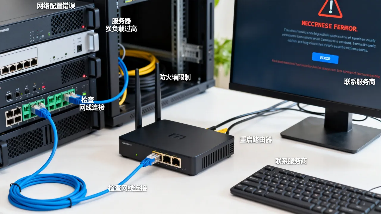大宽带服务器连接失败是什么原因，如何解决？