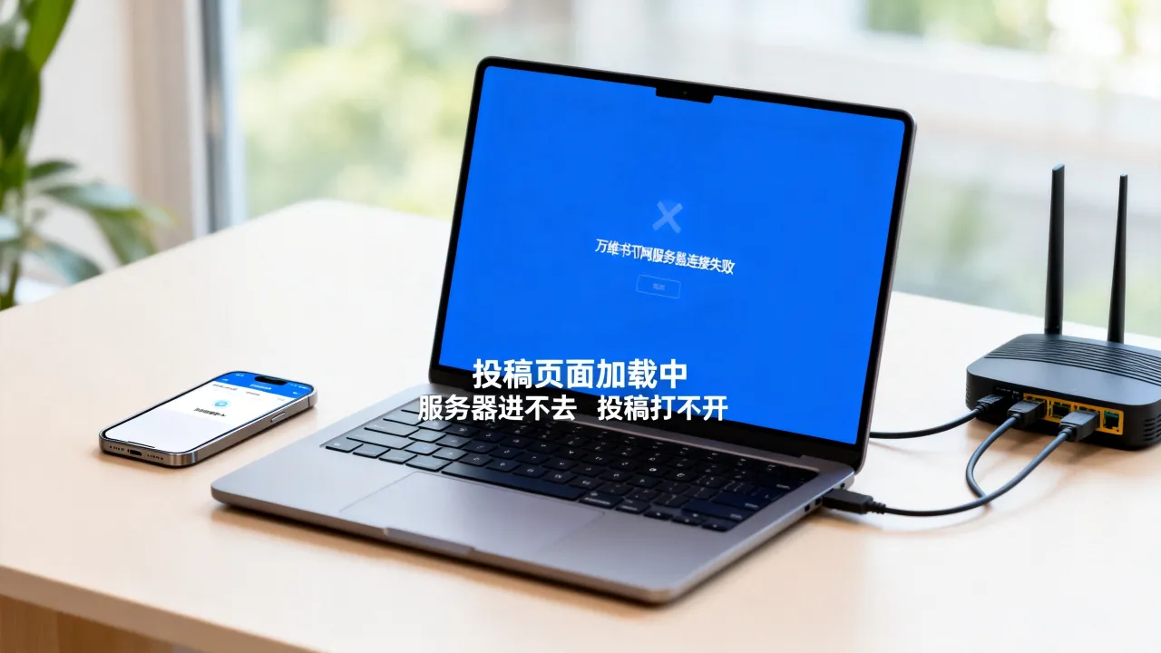 万维书刊网服务器为什么进不去，投稿时网站打不开怎么办