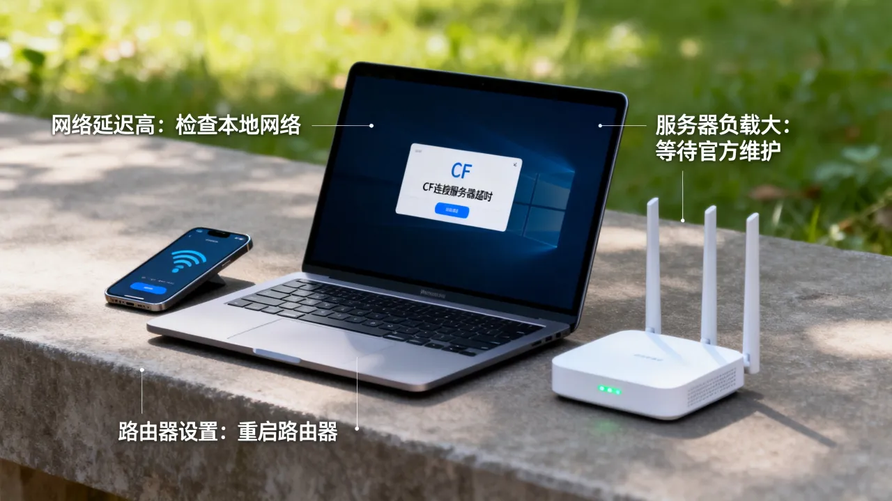 为什么cf连接不上服务器很慢，cf连接服务器超时怎么解决