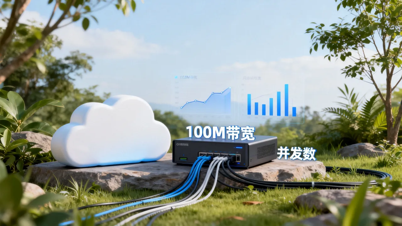 云服务器100M带宽够用吗？能跑多少并发？