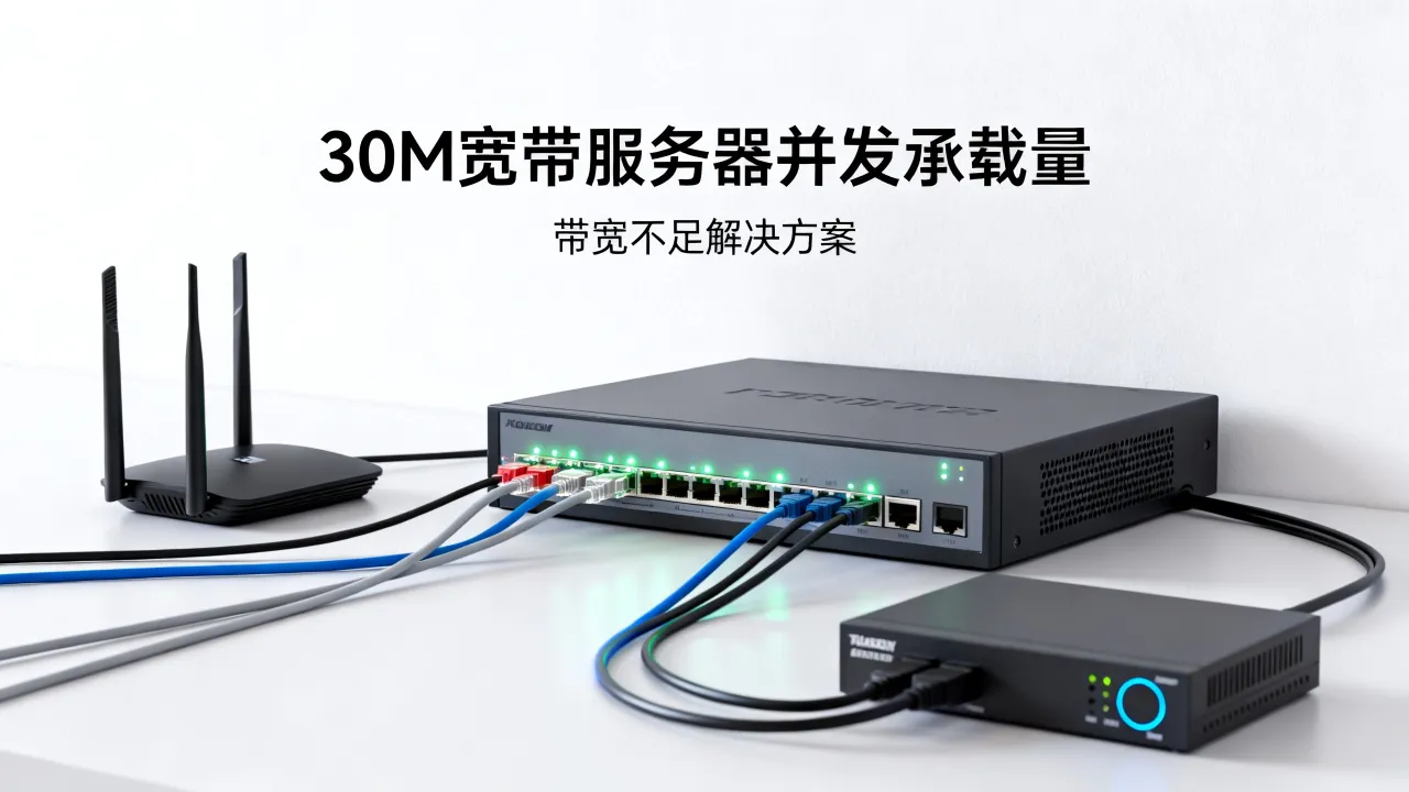 30M宽带服务器能承载多少并发,带宽不够怎么解决?
