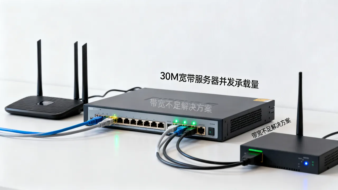 30M宽带服务器能承载多少并发，带宽不够怎么解决？