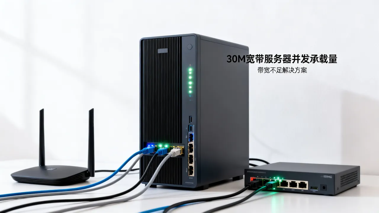 30M宽带服务器能承载多少并发，带宽不够怎么解决？