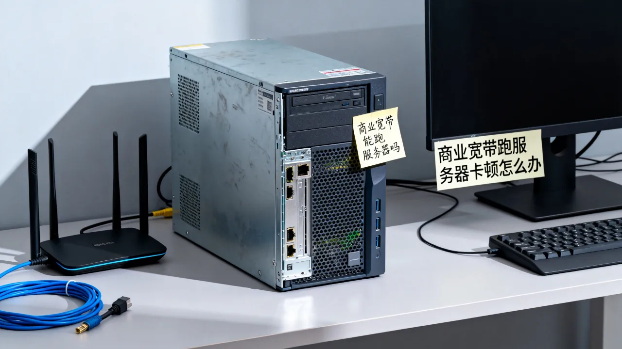 商业宽带能跑服务器吗，商业宽带跑服务器卡顿怎么办