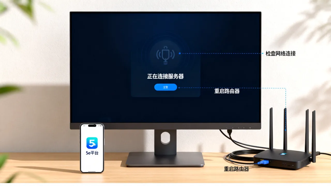 为什么5e进csgo一直正在连接服务器，5e平台连接超时怎么办