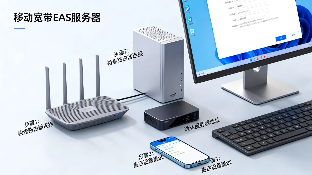 移动宽带EAS服务器连接设置怎么做？移动宽带EAS服务器连接失败怎么办