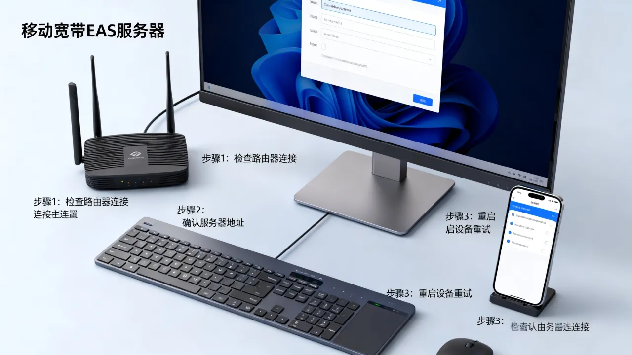 移动宽带EAS服务器连接设置怎么做？移动宽带EAS服务器连接失败怎么办
