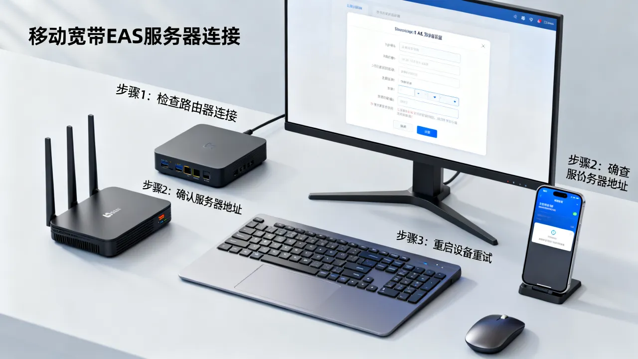 移动宽带EAS服务器连接设置怎么做？移动宽带EAS服务器连接失败怎么办