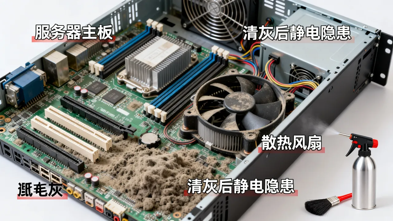 为什么服务器不能清灰，服务器清灰会有什么后果？