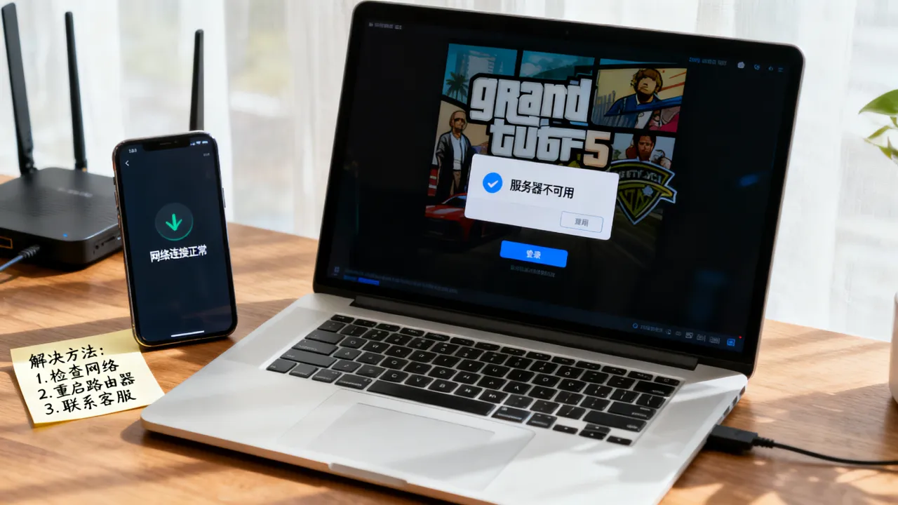 GTA5线上模式为什么显示服务器不可用，如何解决？