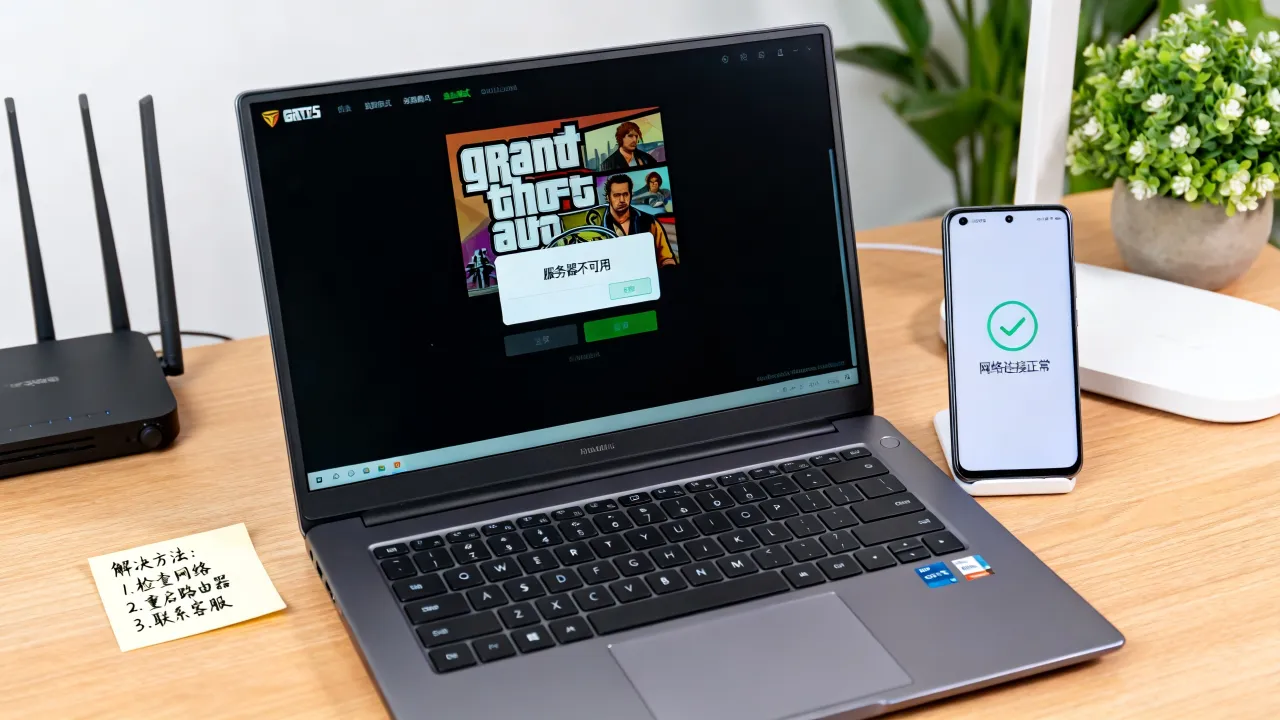 GTA5线上模式为什么显示服务器不可用，如何解决？
