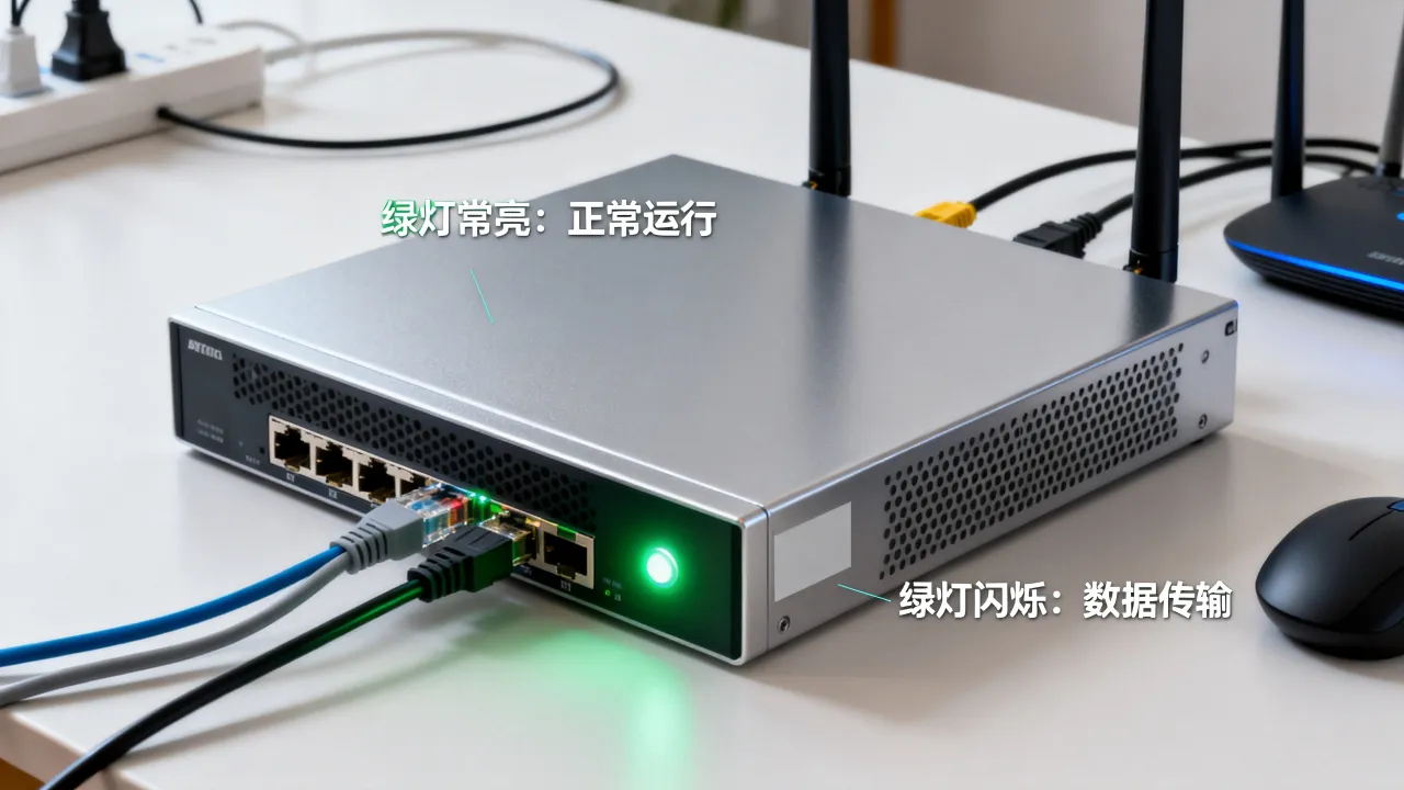 宽带服务器闪绿灯怎么回事，闪绿灯是什么原因