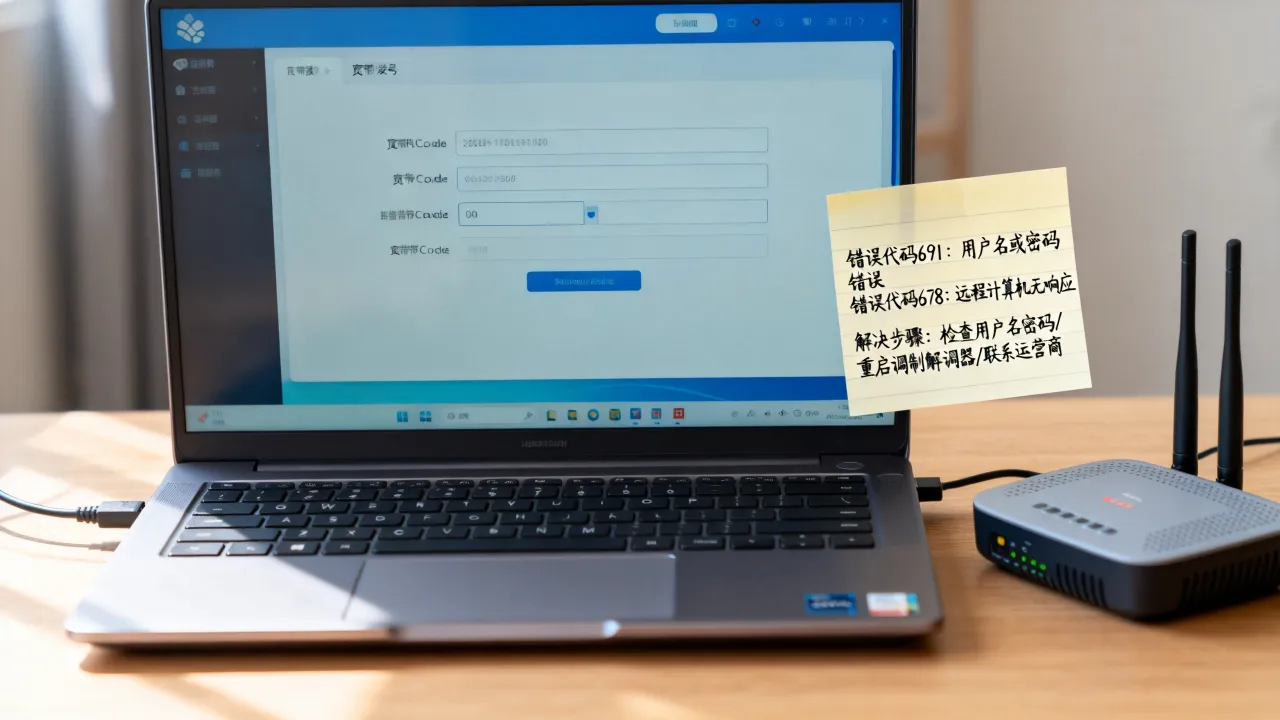 宽带拨号服务器异常怎么解决,拨号失败错误代码一览表