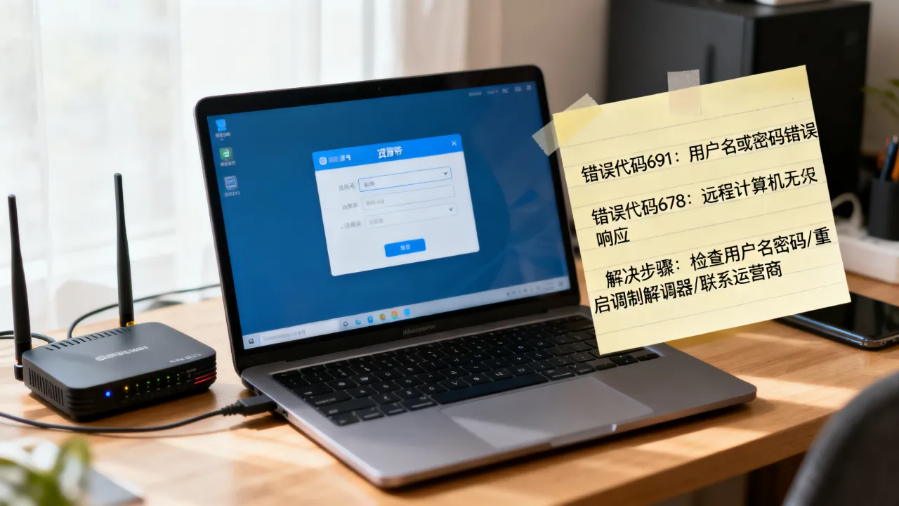 宽带拨号服务器异常怎么解决，拨号失败错误代码一览表