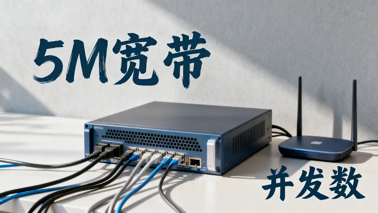 服务器5M宽带可以容纳多少人，5m带宽服务器支持多少并发？