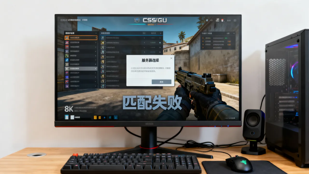 csgo进入为什么选不了服务器，进游戏无法匹配对战怎么办