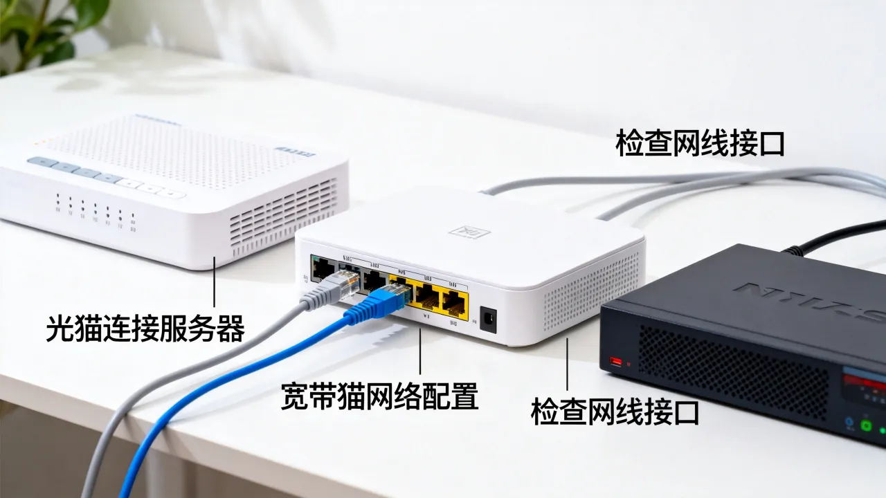 宽带猫服务器如何连接，光猫怎么连接服务器？