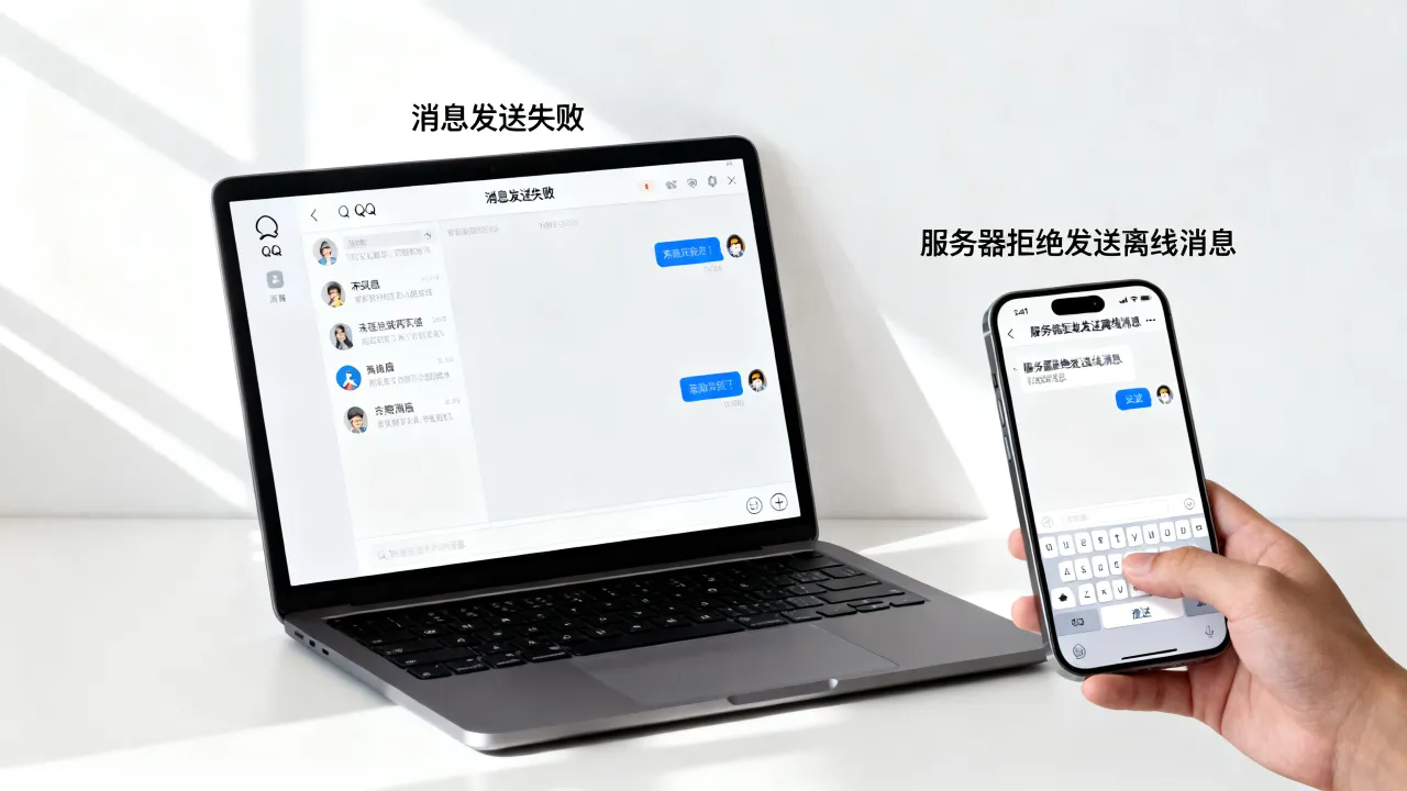 为什么QQ服务器拒绝发送离线，离线消息发送失败怎么办