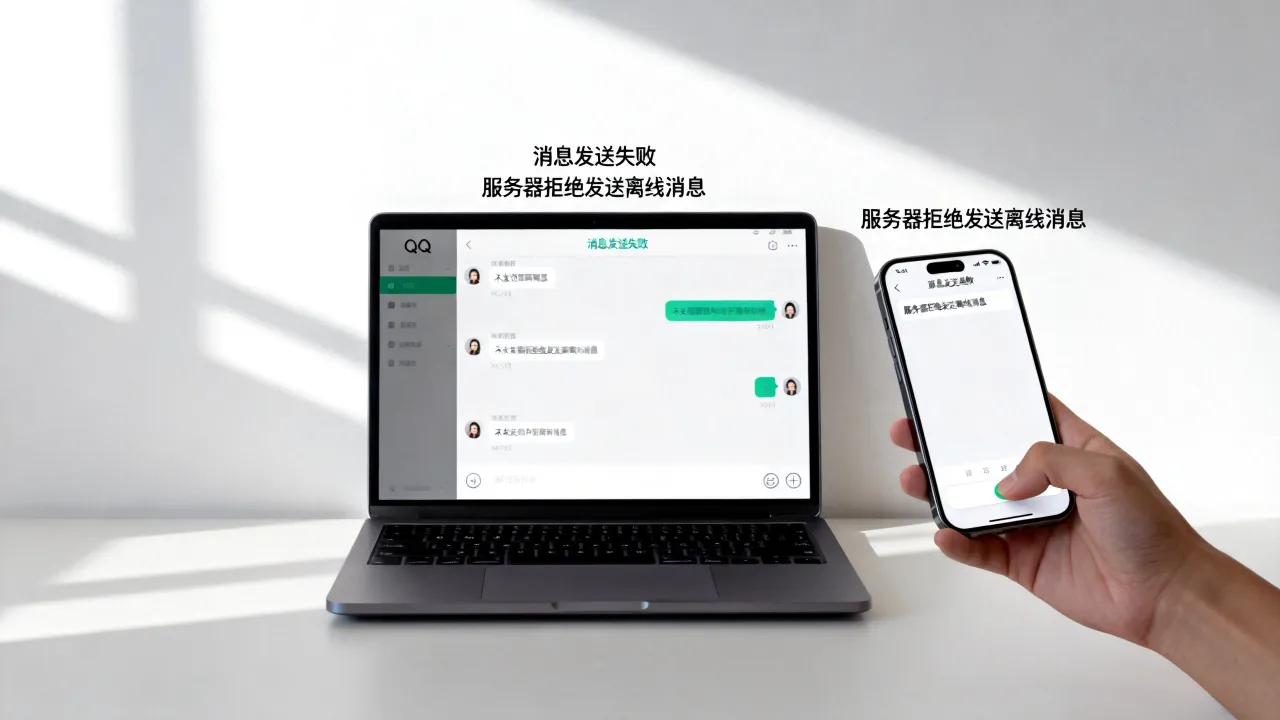 为什么QQ服务器拒绝发送离线，离线消息发送失败怎么办