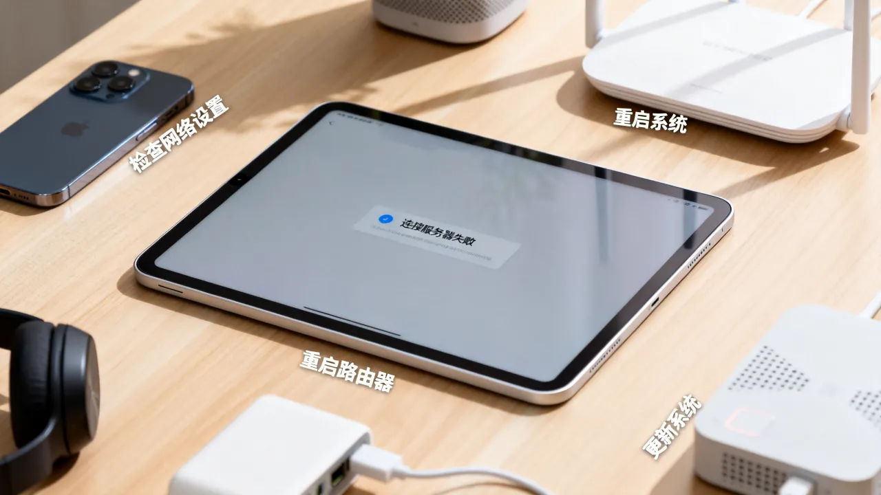 ipad为什么老显示连接服务器失败，如何解决