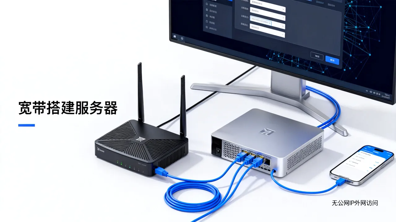 自己宽带能搭建服务器吗？没有公网IP怎么实现外网访问？