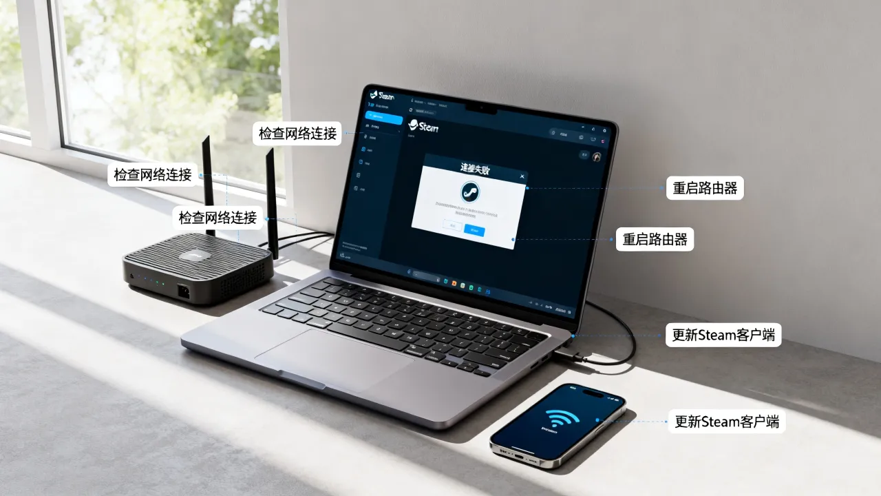 steme链接不上服务器为什么，Steam连接失败怎么解决