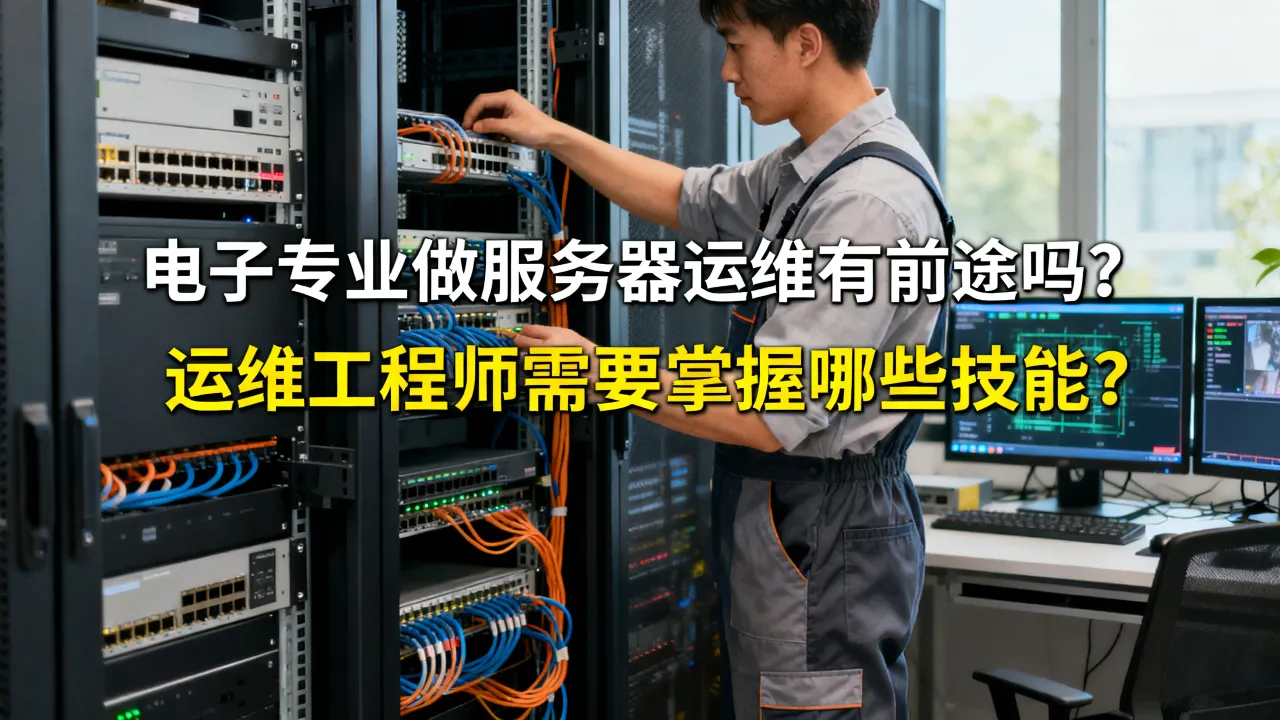 电子专业做服务器运维有前途吗？运维工程师需要掌握哪些技能？
