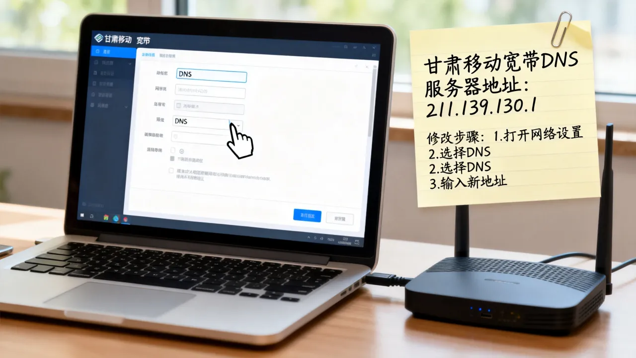 甘肃移动宽带DNS服务器地址是多少？怎么修改设置