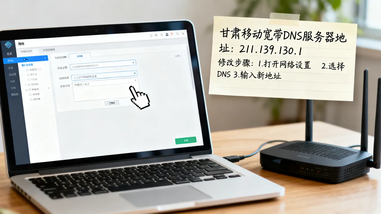 甘肃移动宽带DNS服务器地址是多少？怎么修改设置