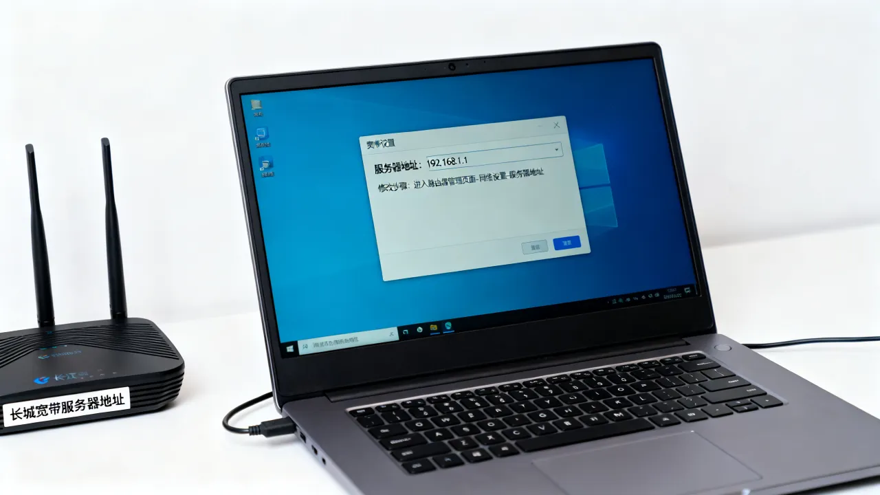 长城宽带点服务器地址在什么地方？怎么修改设置